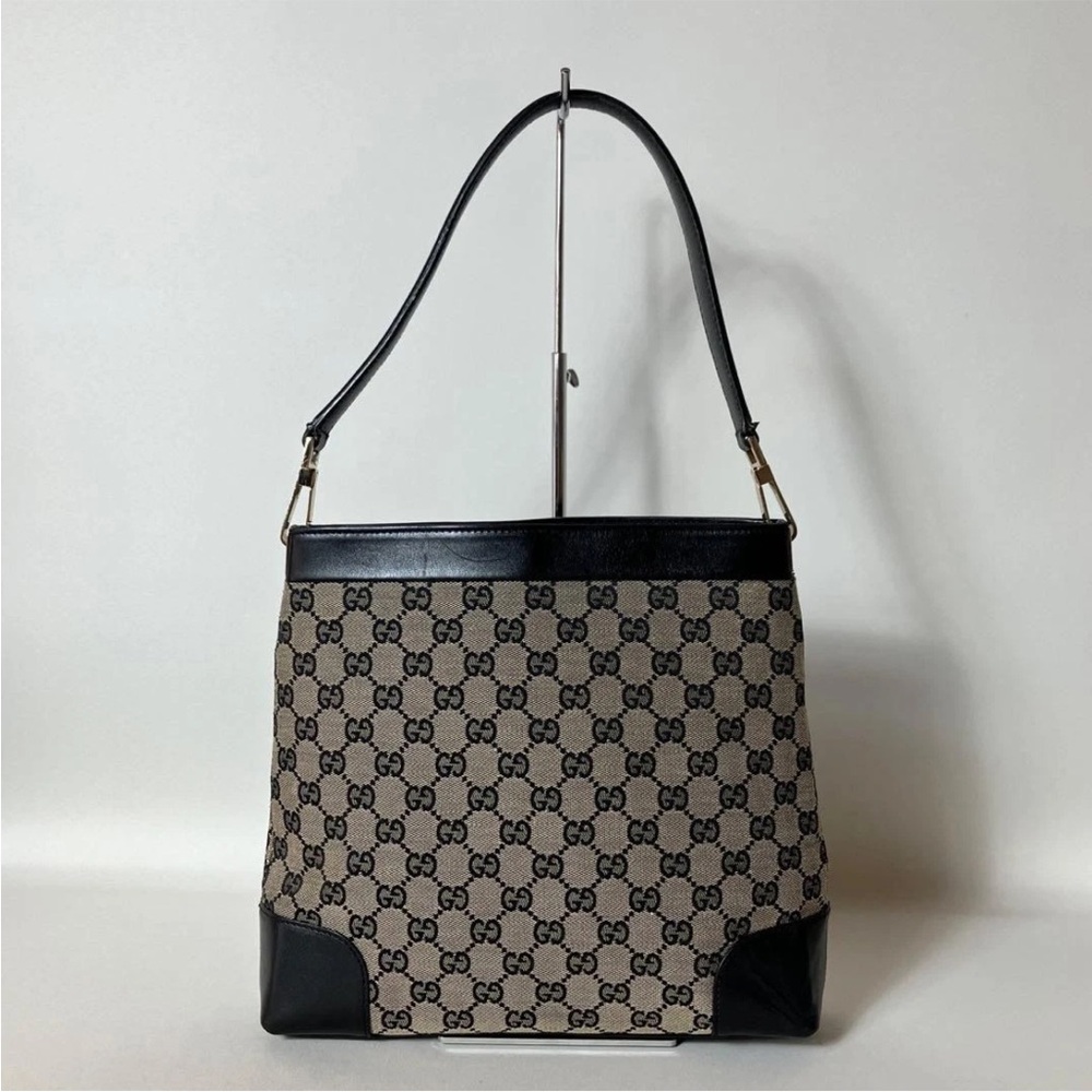 Gucci Black and Tan Shoulder Bag